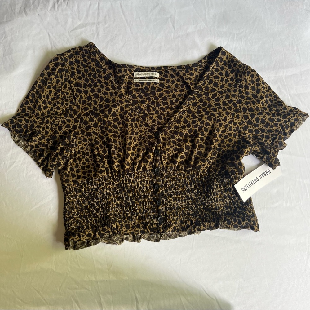 Urban Outfitters Animal Print Top Size Large